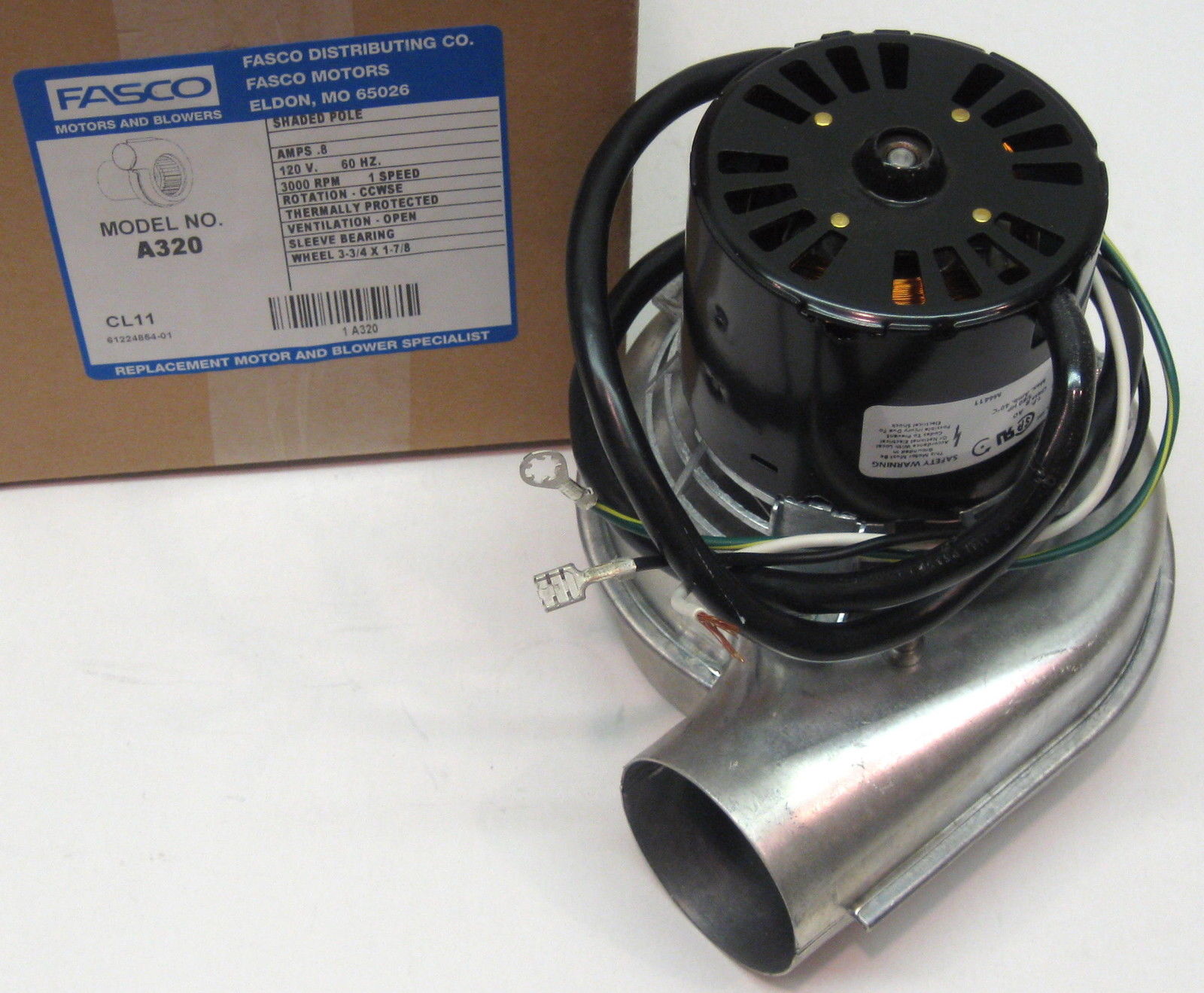 Fasco A320 Furnace Inducer Motor fits Lennox 70219466 70219646