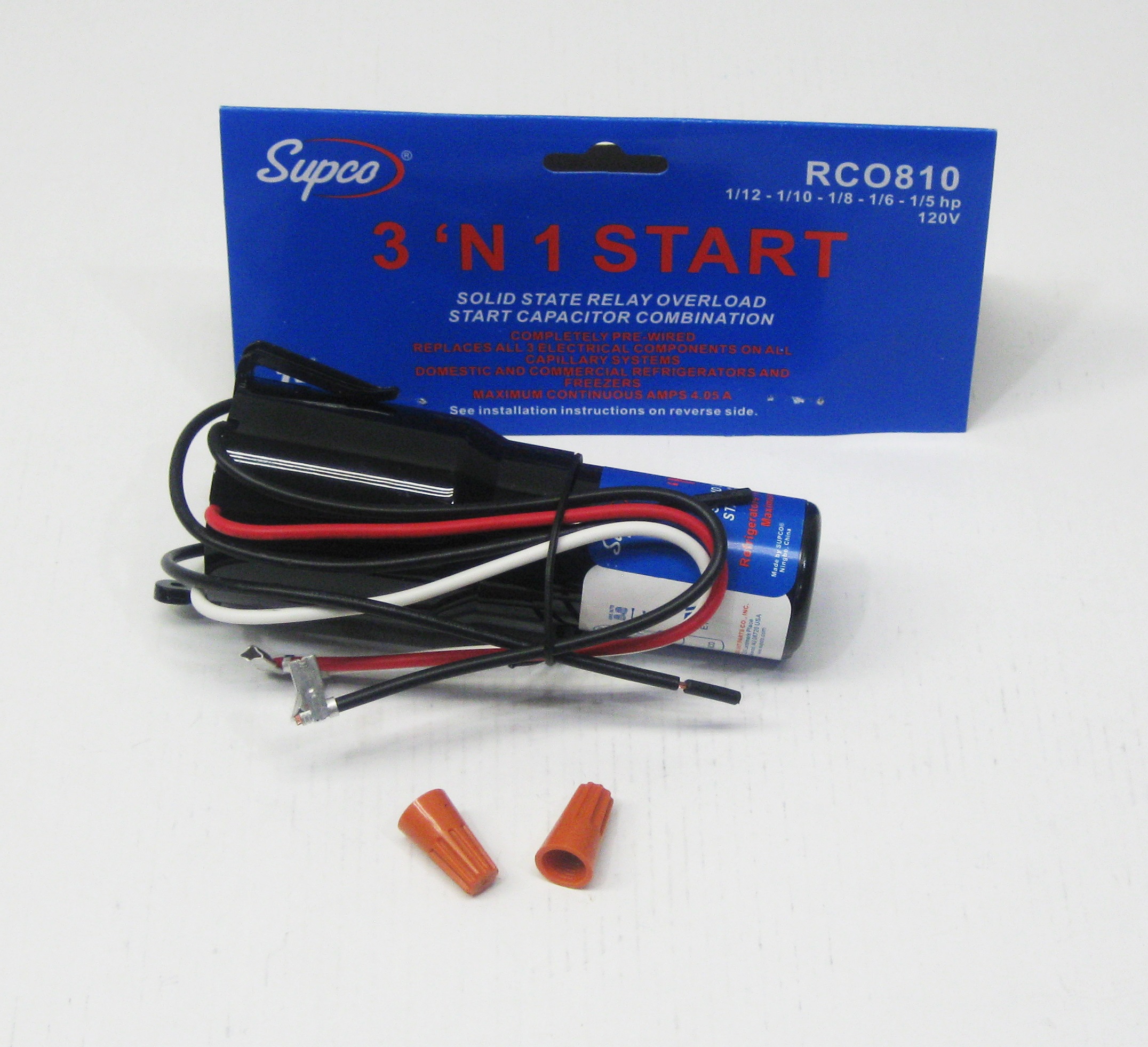 Supco RCO810 Refrigerator Relay Capacitor Overload RC0810 3-in-1