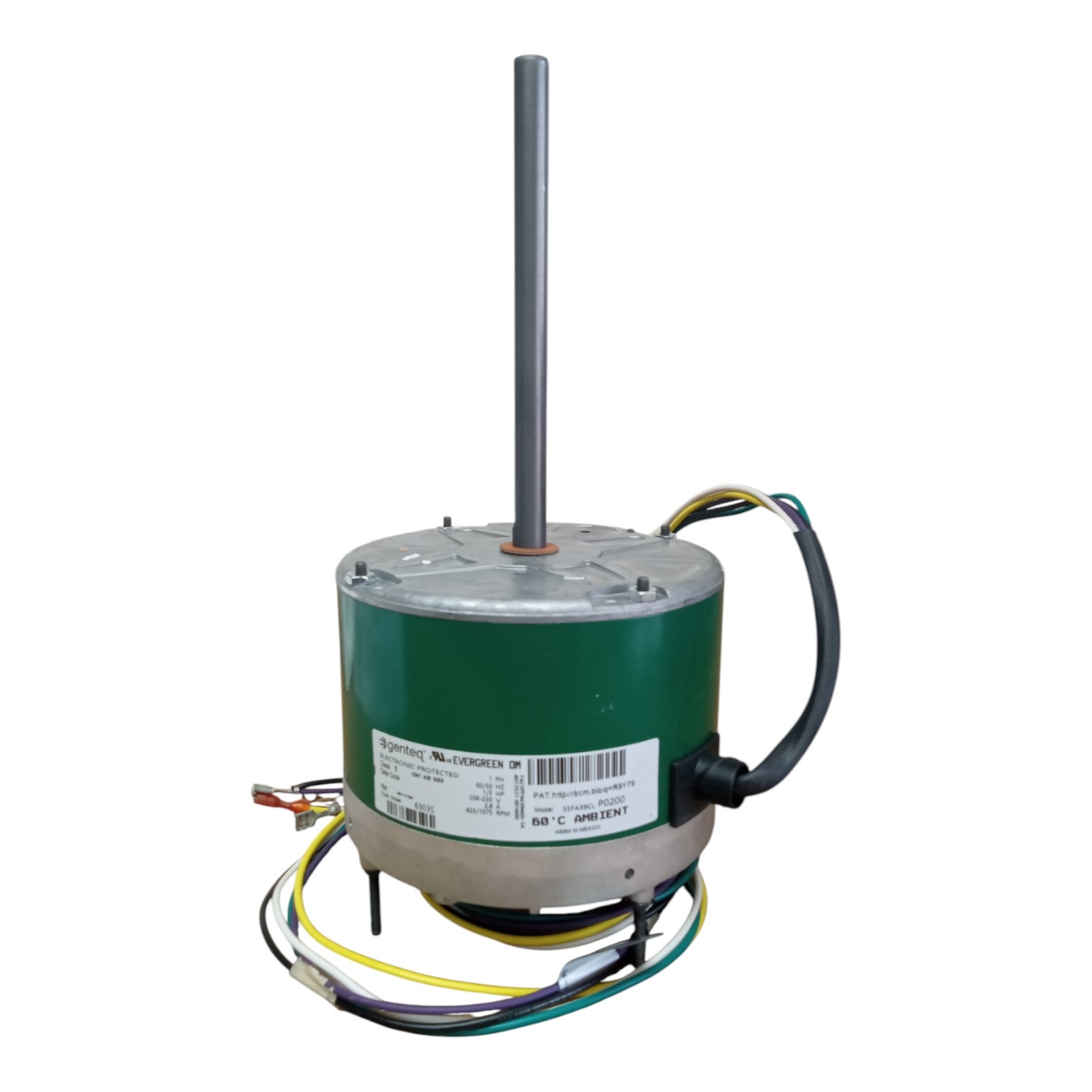 6303S Evergreen Condenser Fan Motor 1/3-1/12 HP 208-230V 825/1075