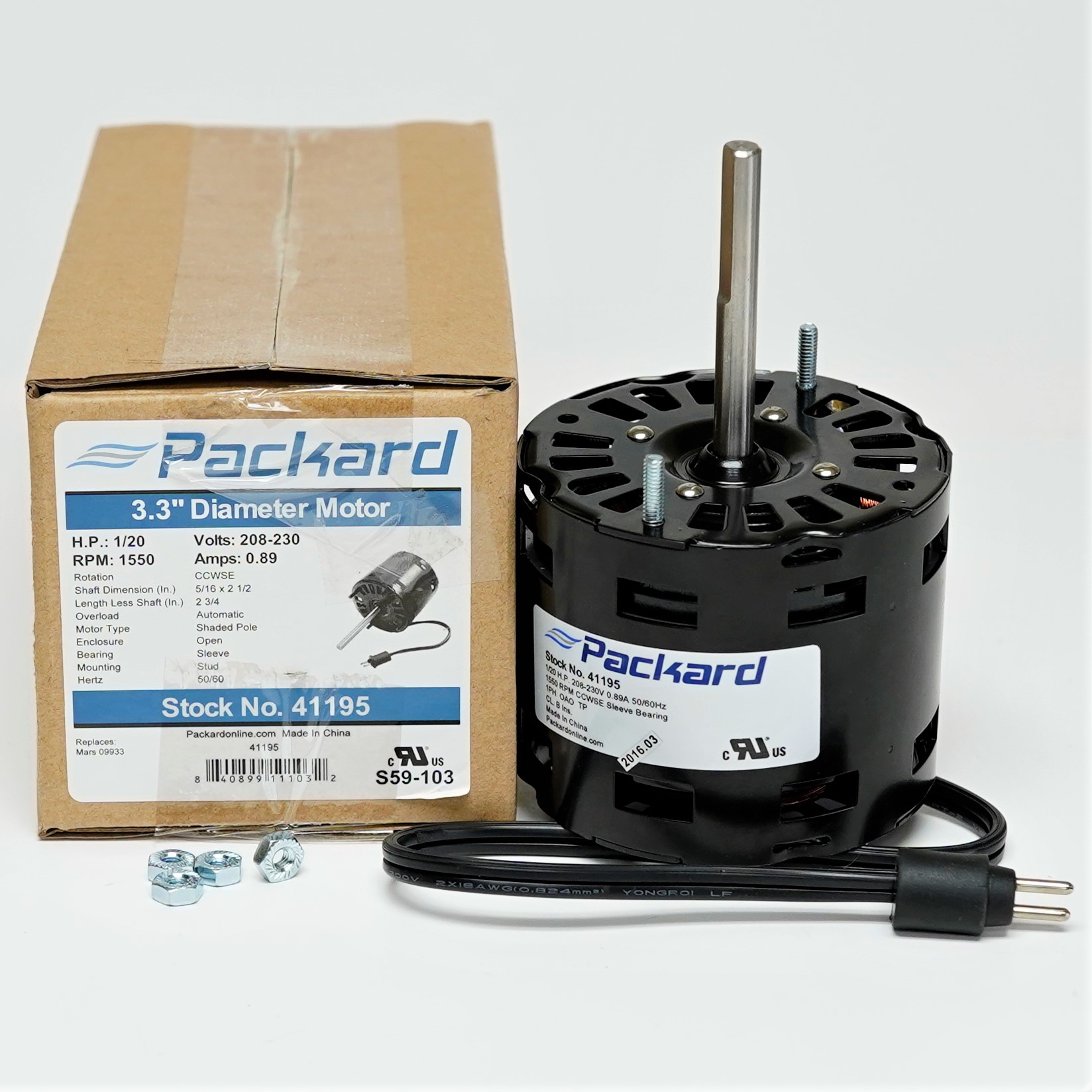 Packard Refrigeration Evaporator Coil Motor 41195 for Heatcraft Larkin 2531195 840899111032 eBay