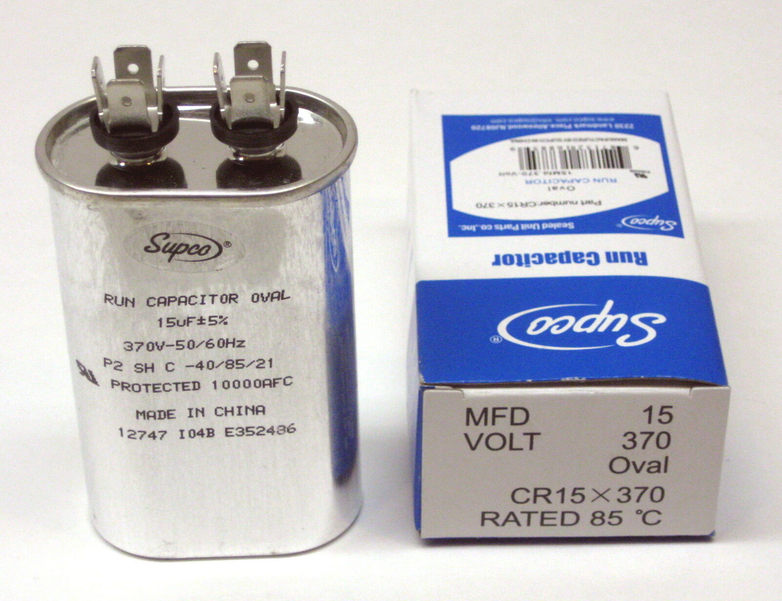 Air Conditioning Hvac Oval Fan Motor Run Capacitor 15 Mfd 370 Volts 687152168859 Ebay 