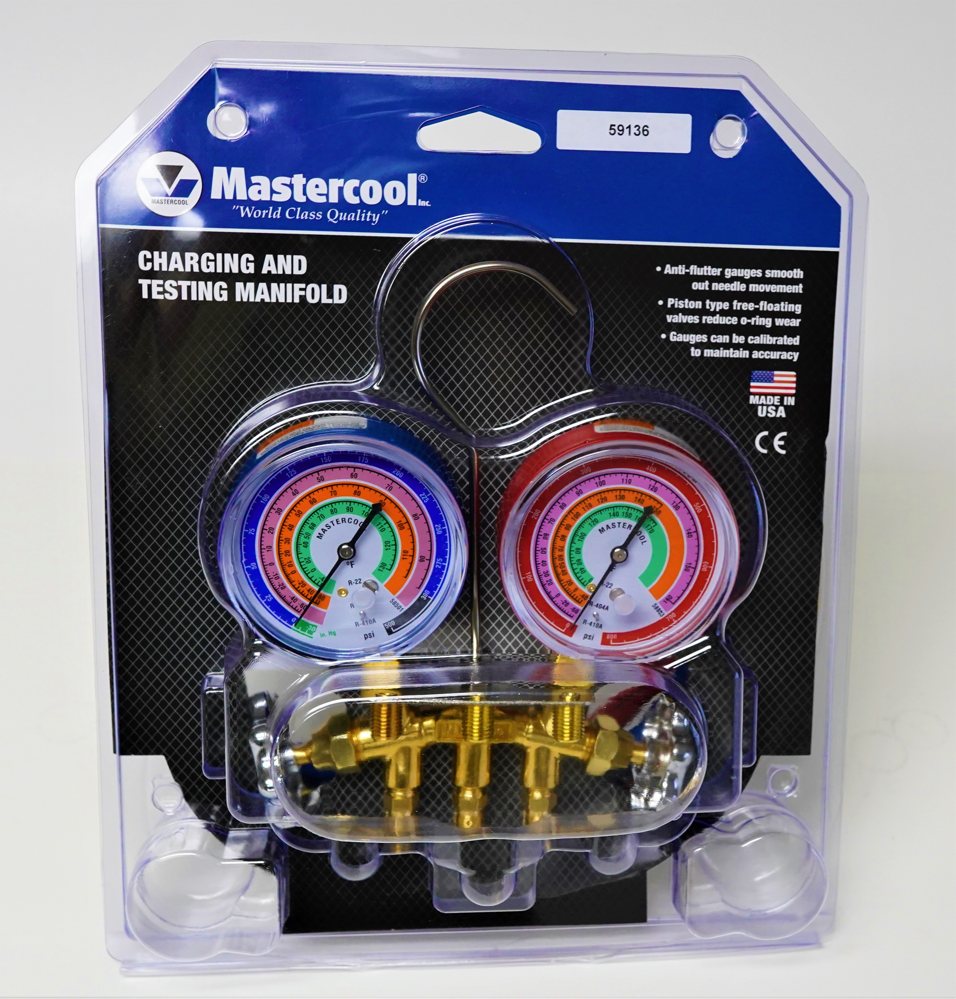 59136 Mastercool A/C HVAC Refrigeration Manifold w 36