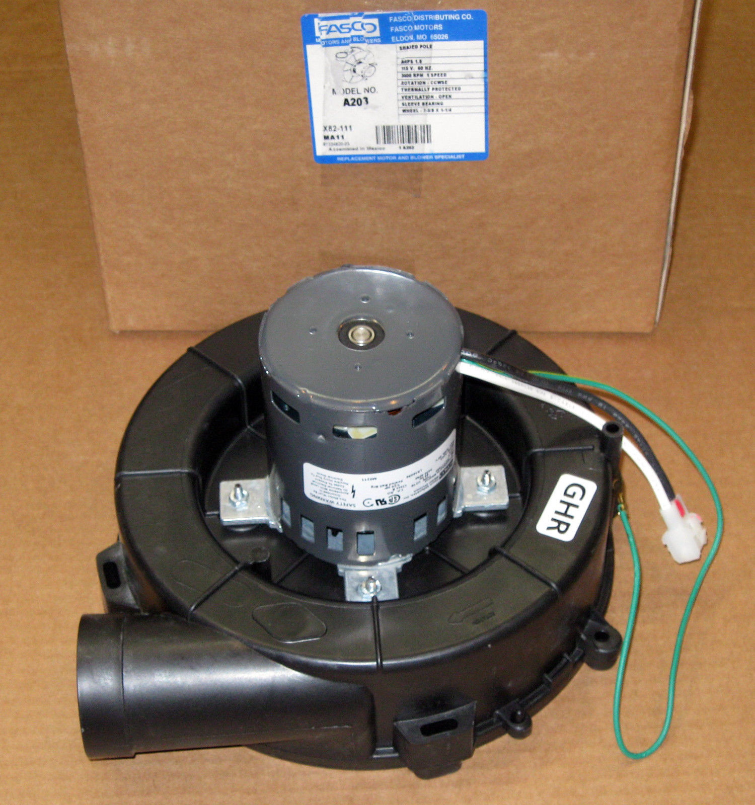 Fasco A Furnace Draft Inducer Blower Motor Fits Lennox L Ebay