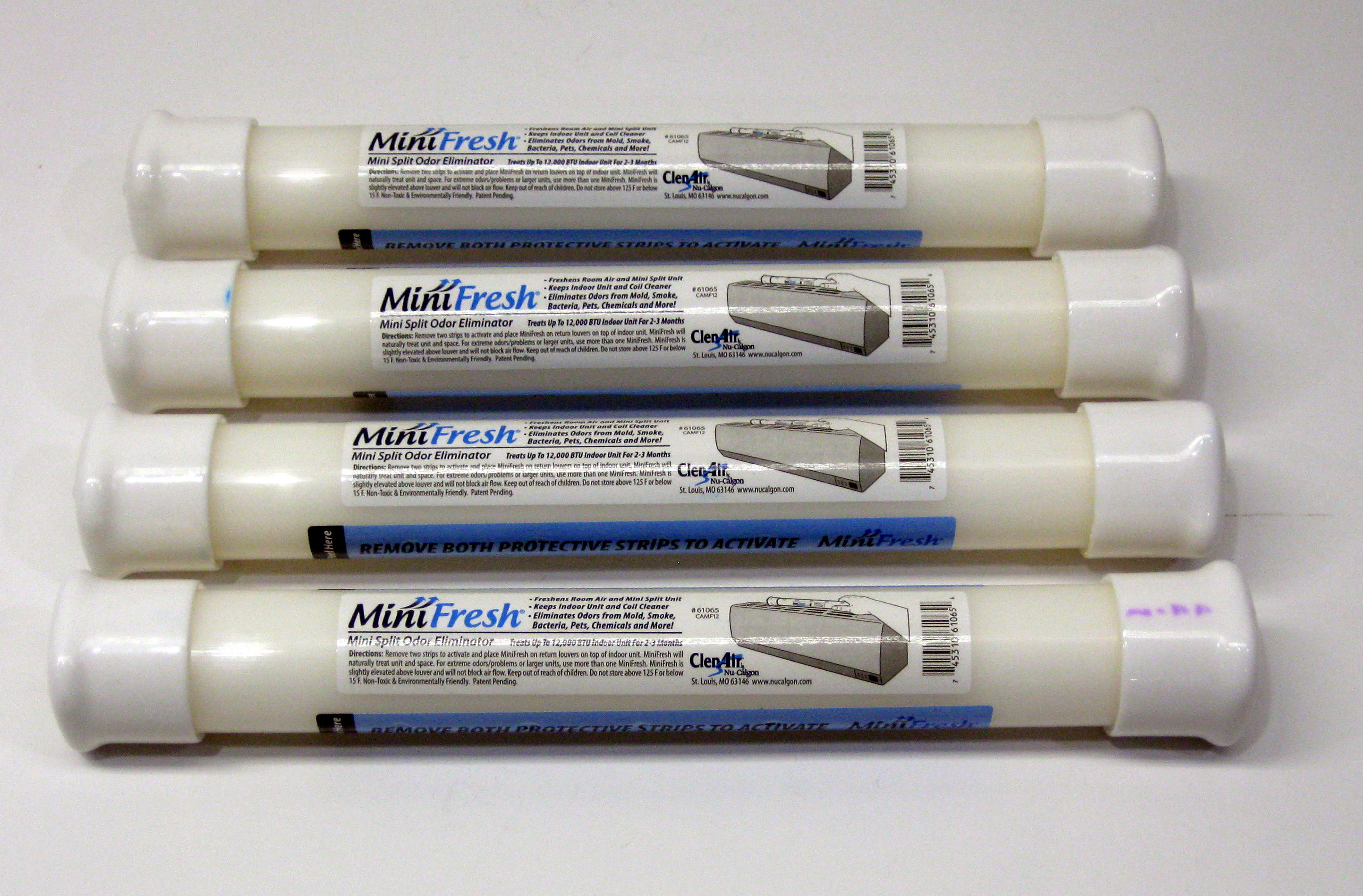 4 PACK of Minifresh ClenAir Odor Eliminator for Min Split AC Air