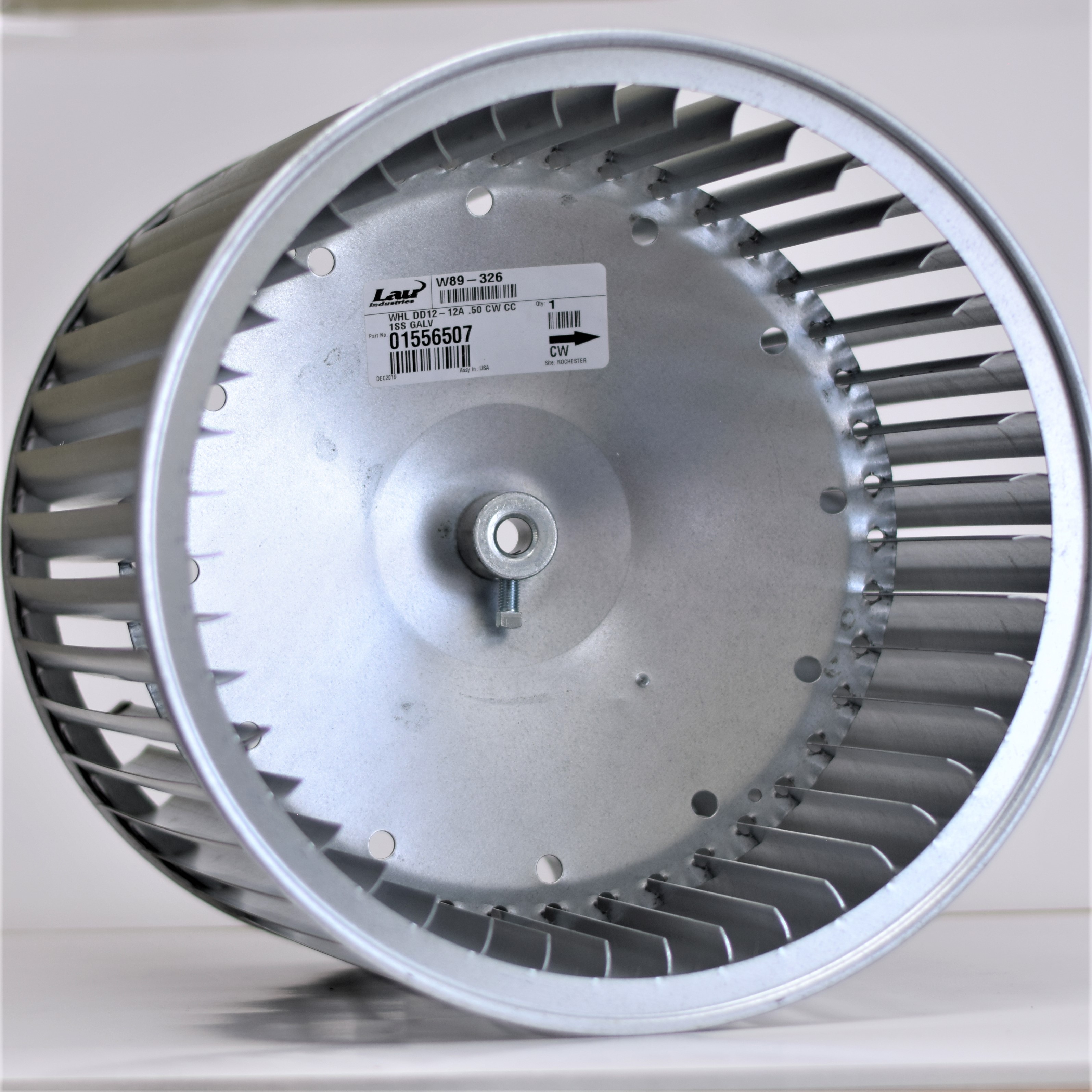 01556507 Lau DD1212A Blower Wheel Squirrel Cage 125/8" x 125/8" x 1