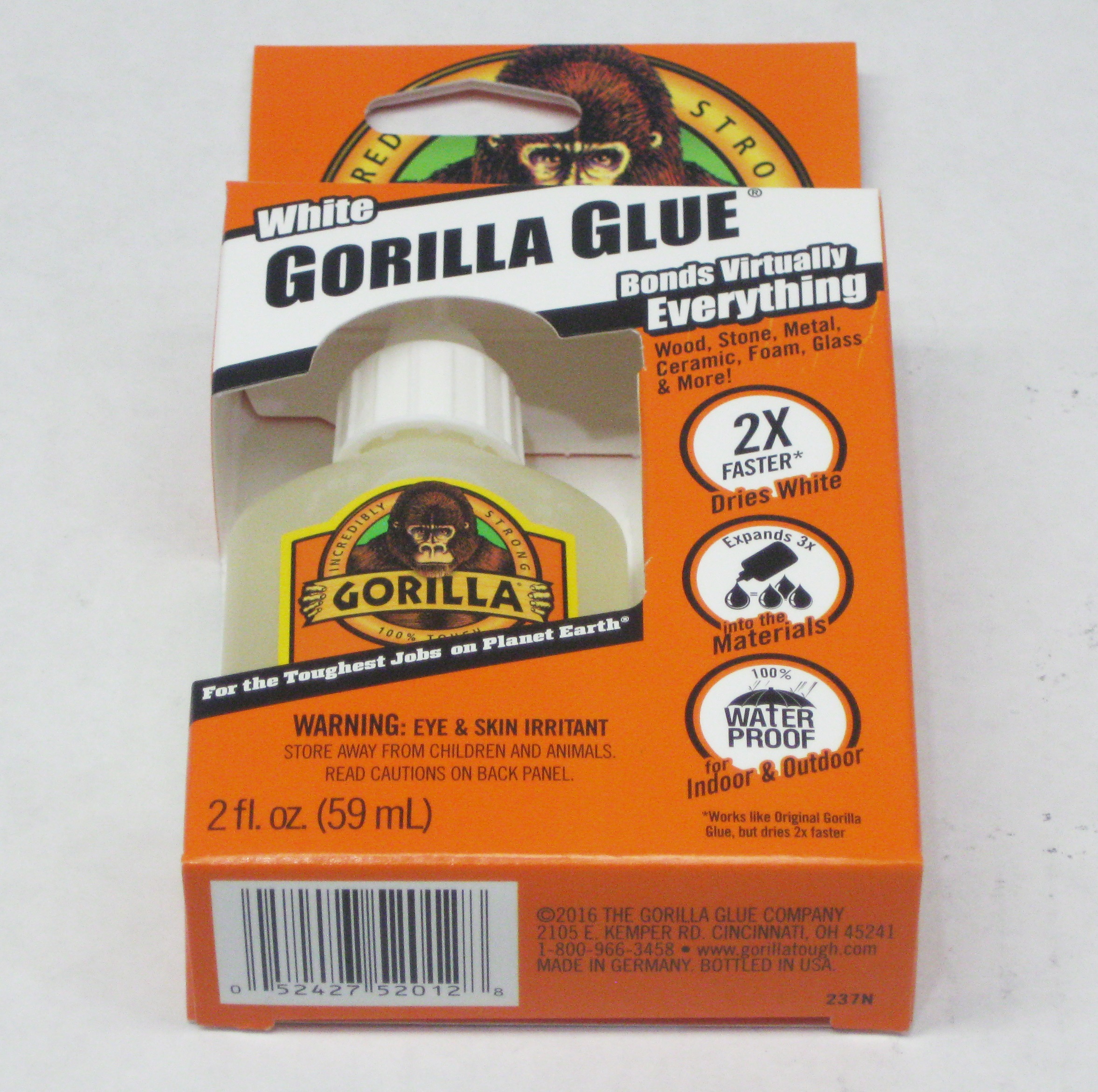Gorilla White Glue, Waterproof, 2 ounce Bottle, White eBay