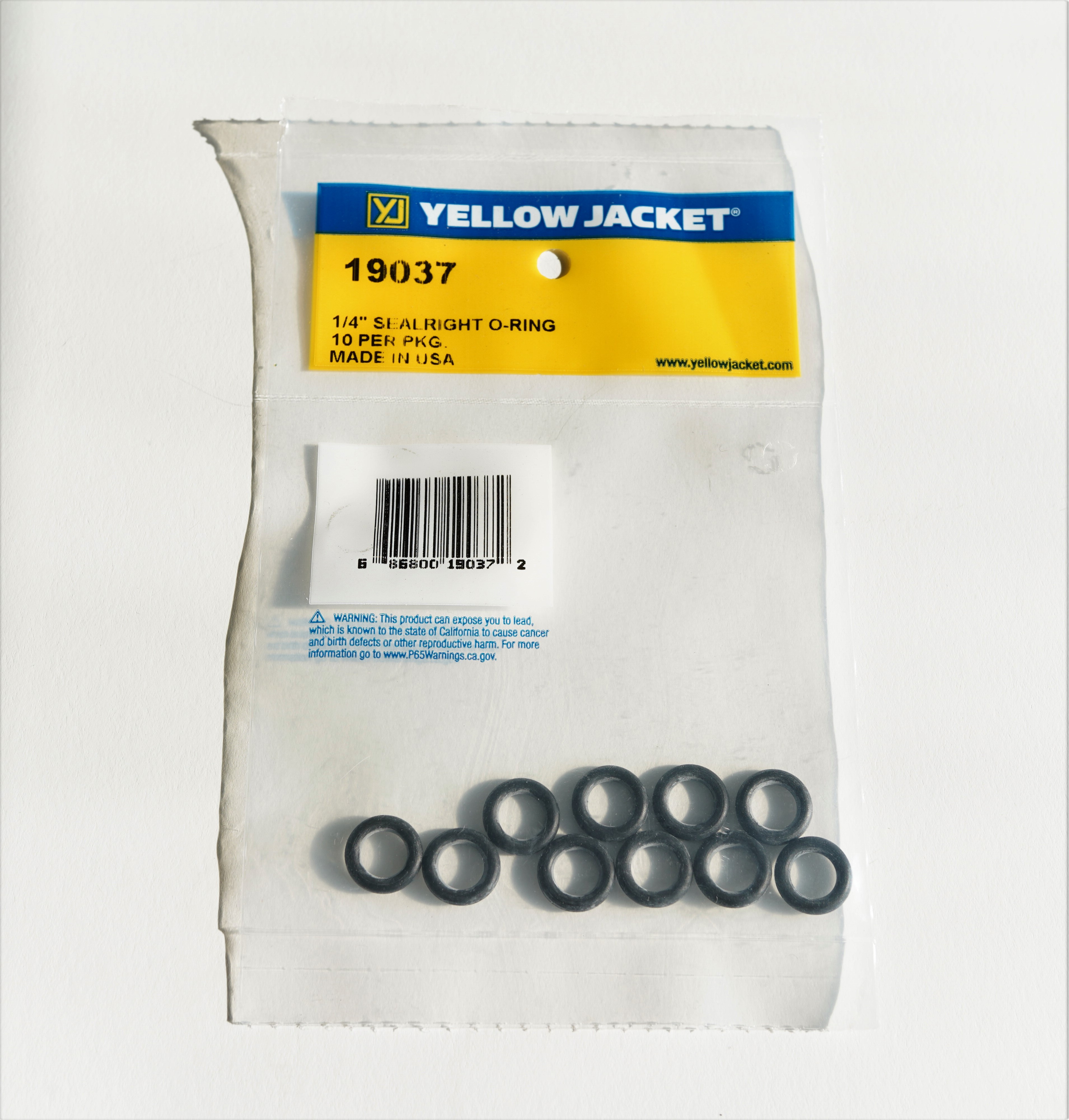 Yellow Jacket 19037 Package of 10 Sealright ORings for Charging Hoses