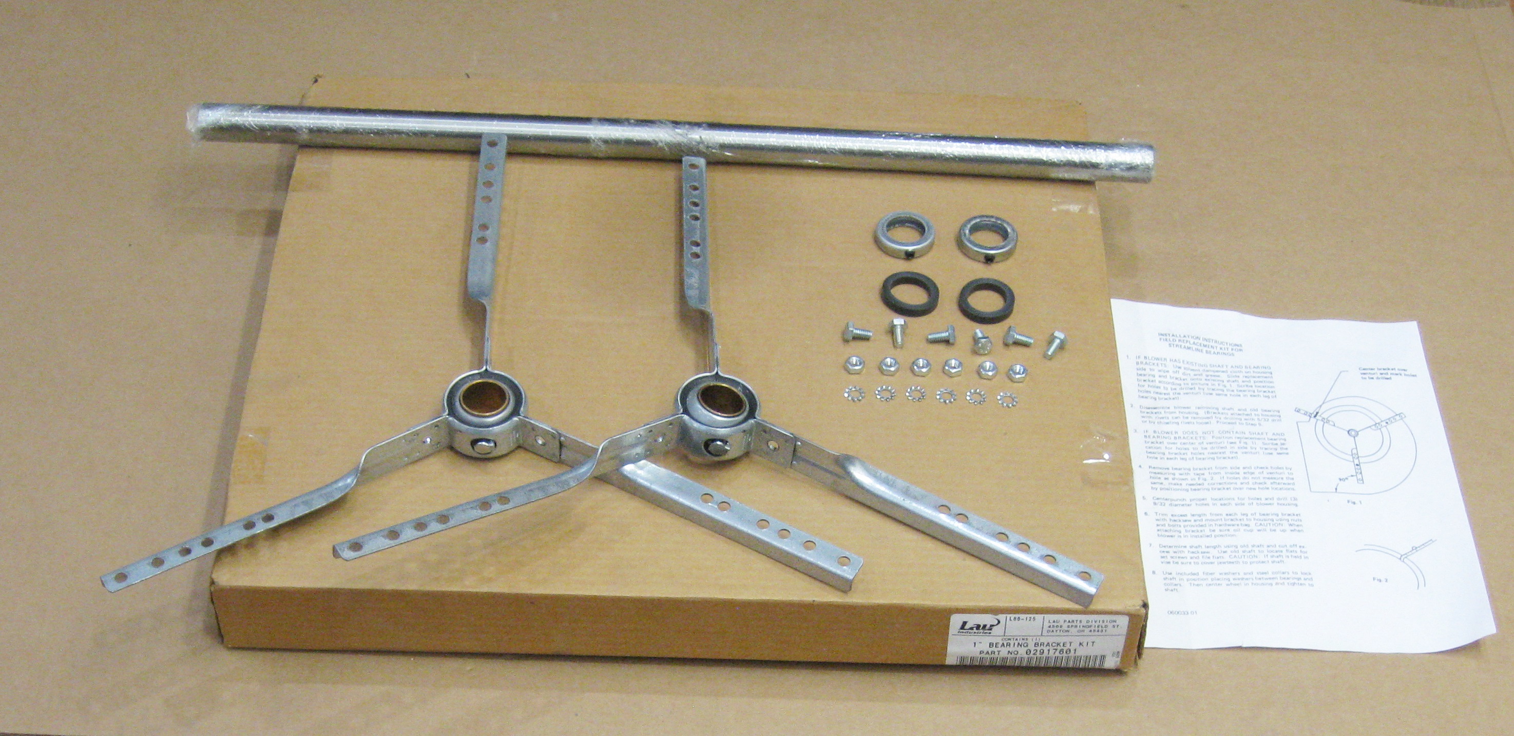 02917601 Lau Sleeve Bearing Bracket Kit 1" x 25" x 1HP Max