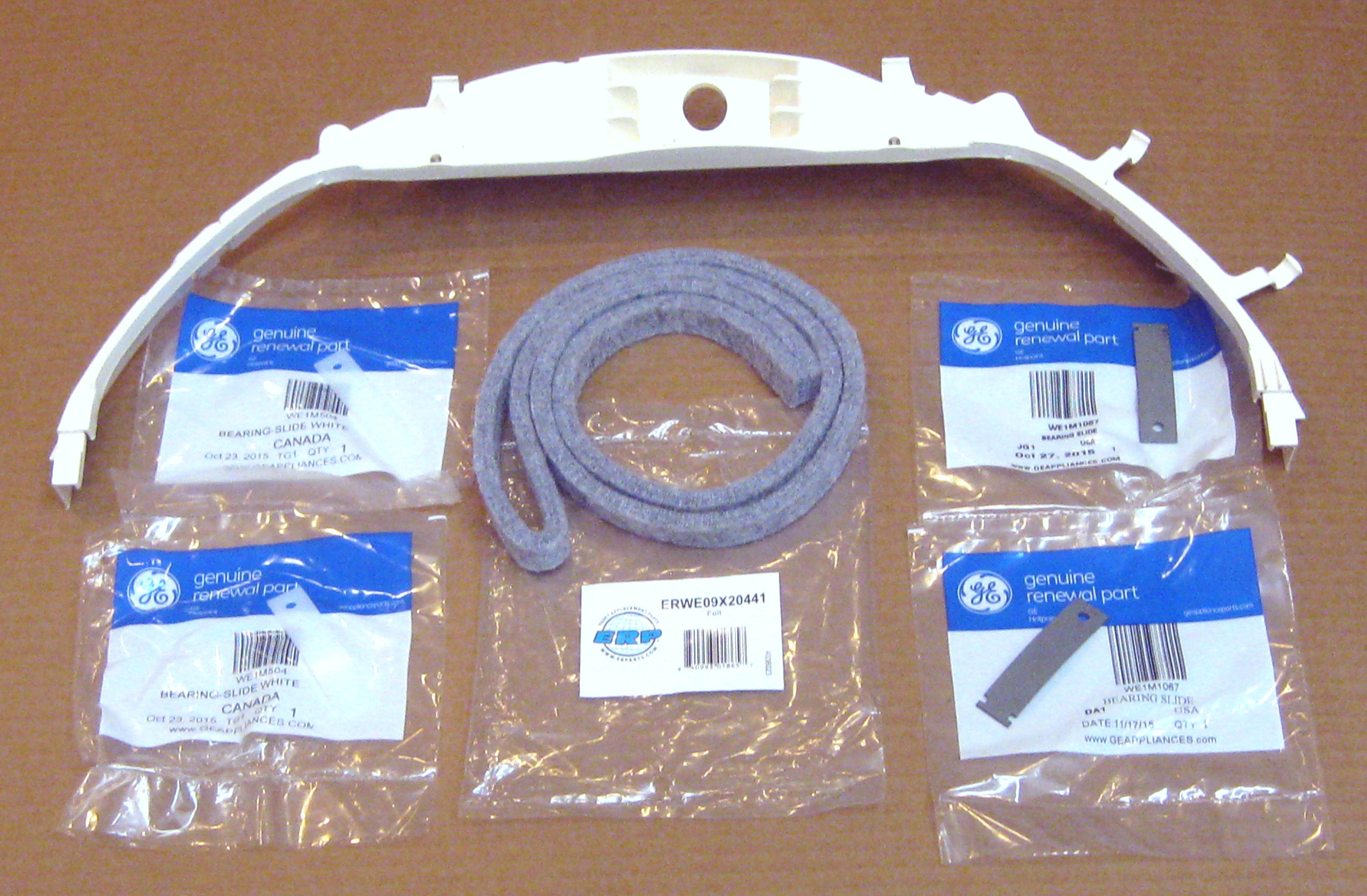 WE49X20697 GE Dryer Bearing Felt Glides WE03X20570 WE09X20441 WE1M504
