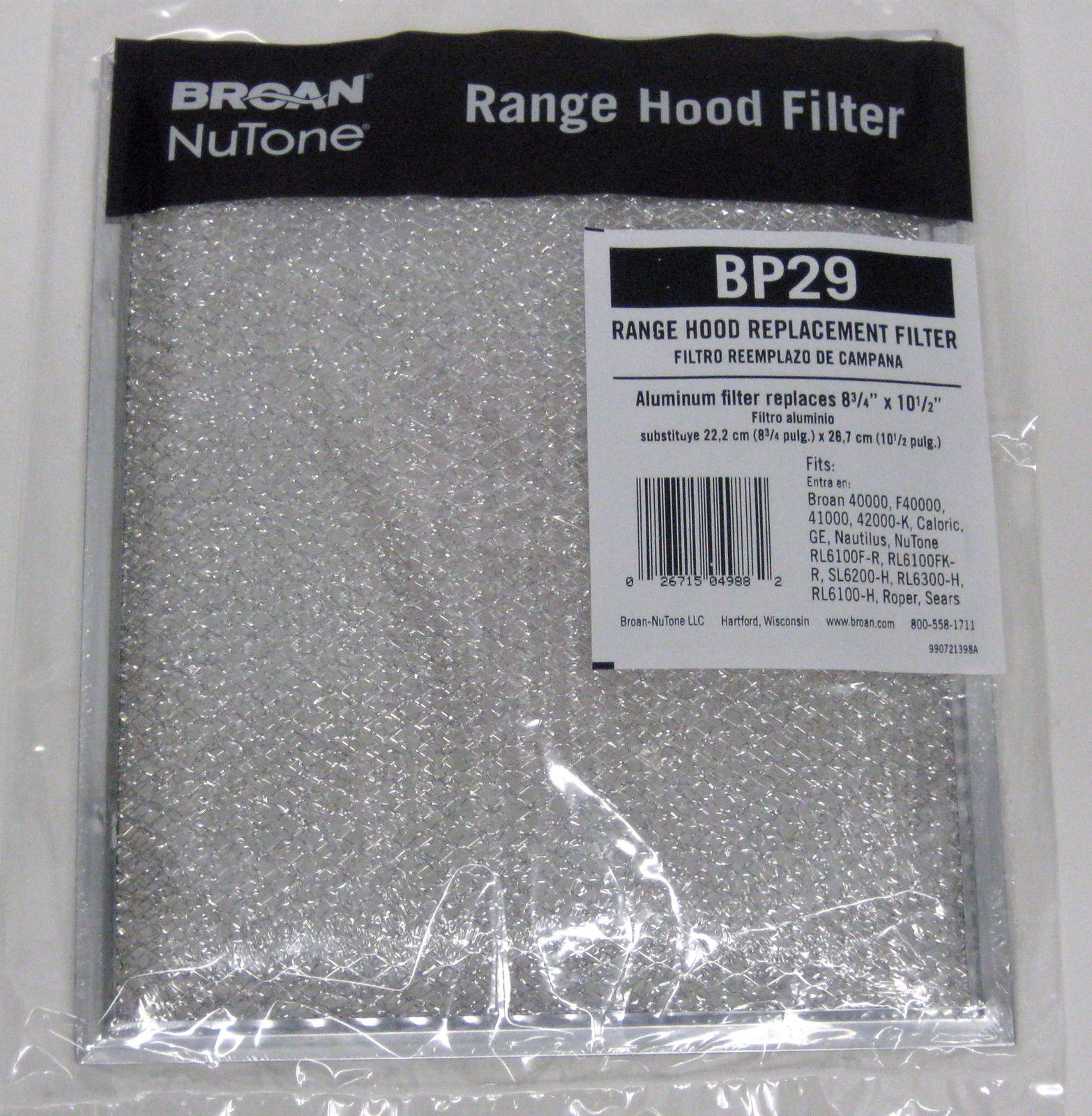 BP29 Broan Aluminum Range Vent Hood Filter for 97006931 eBay