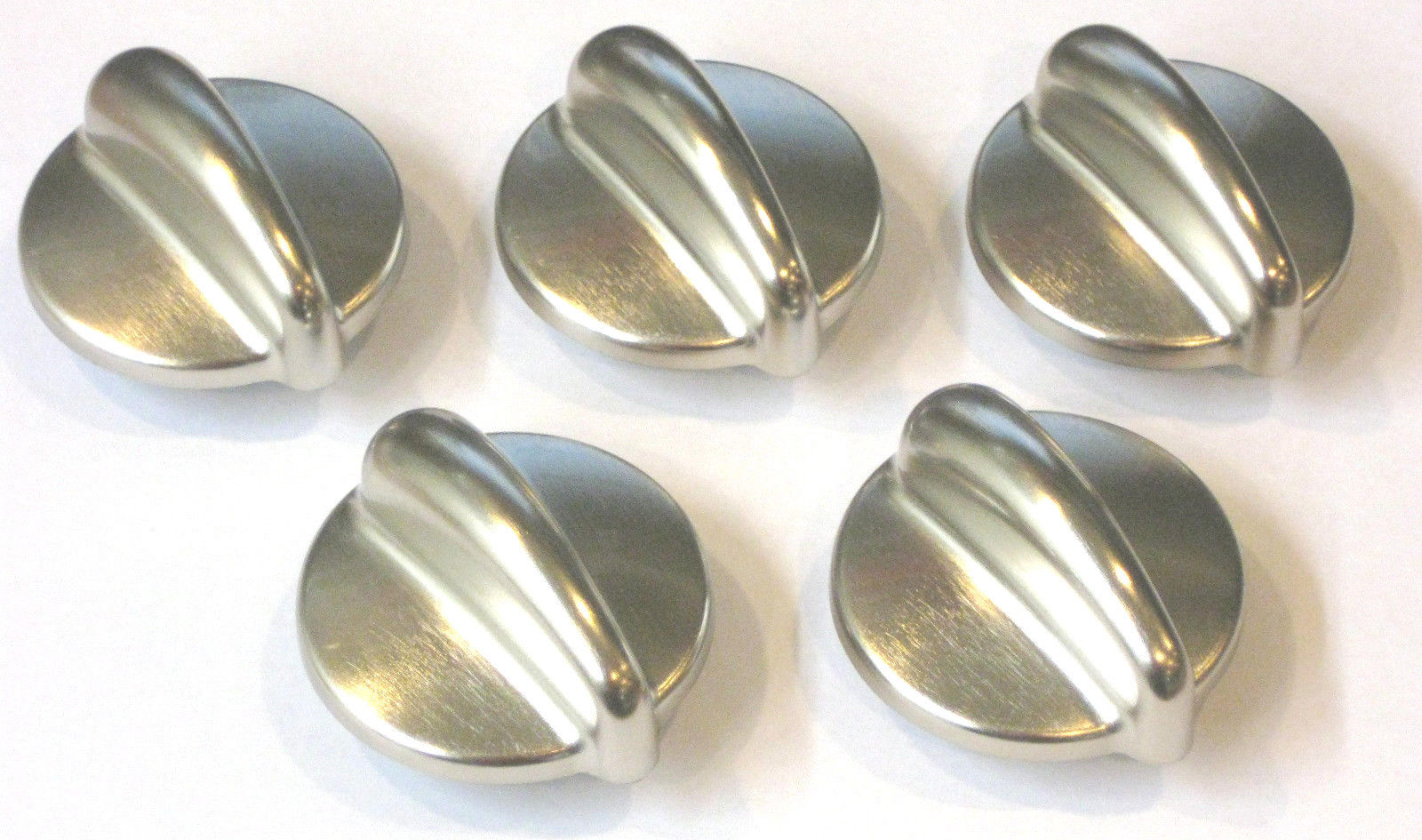 Lot Of 5 Wb03k10303 For Ge Range Cooktop Control Knob Chrome