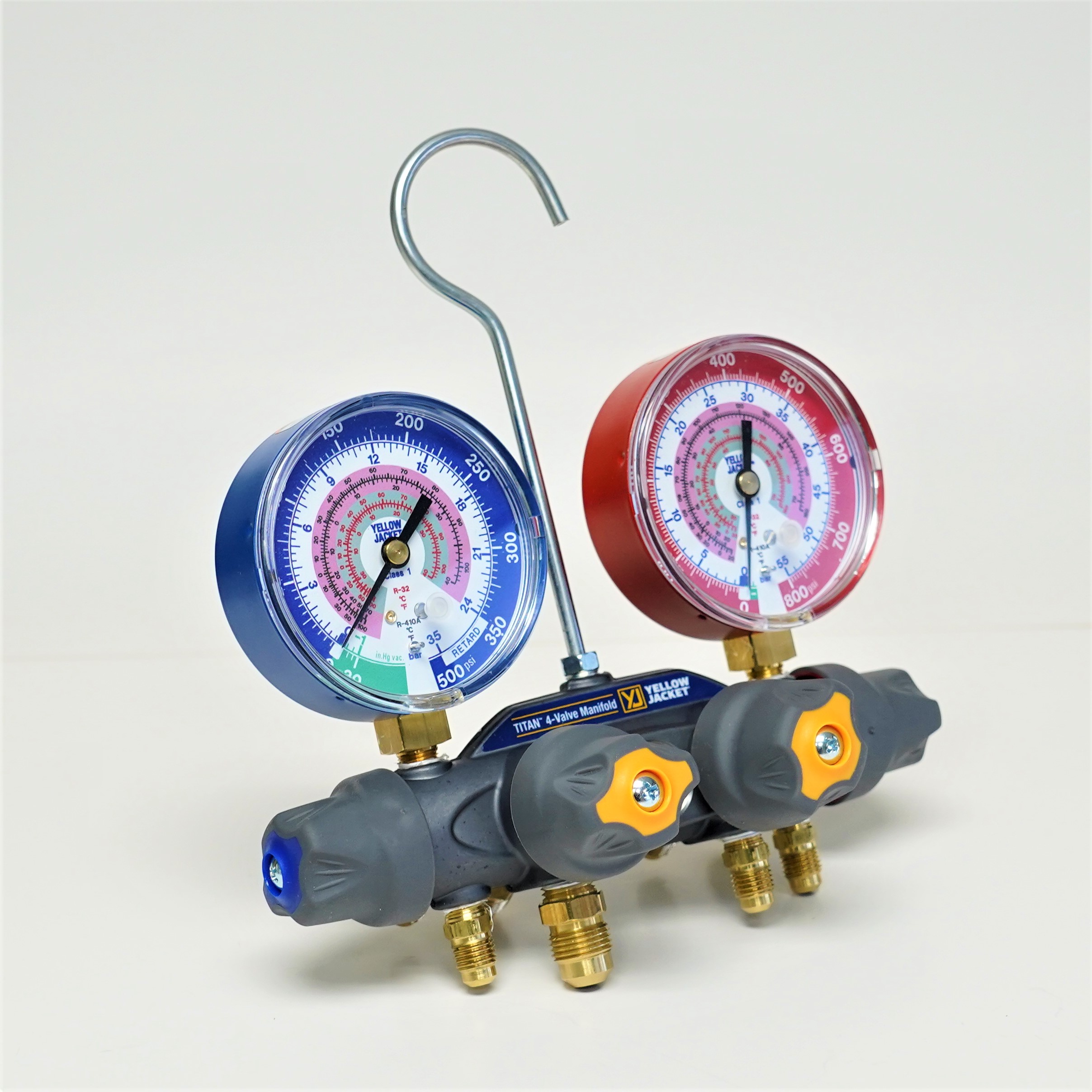 Yellow Jacket 49962 TITAN 4-Valve Test and Charging Manifold for 