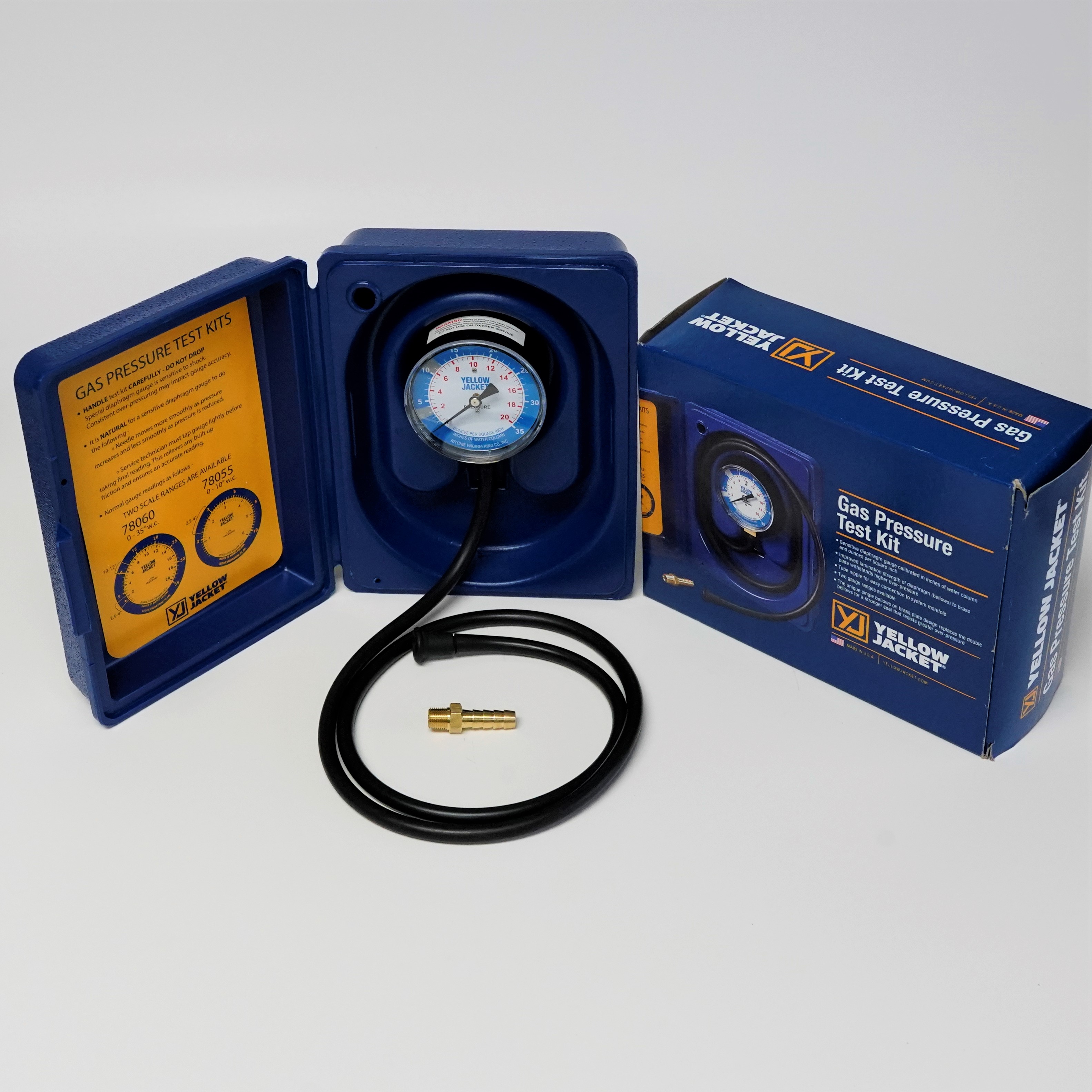 Yellow Jacket 78060 Gas Pressure Gauge Kit 0 to 35" Water Column