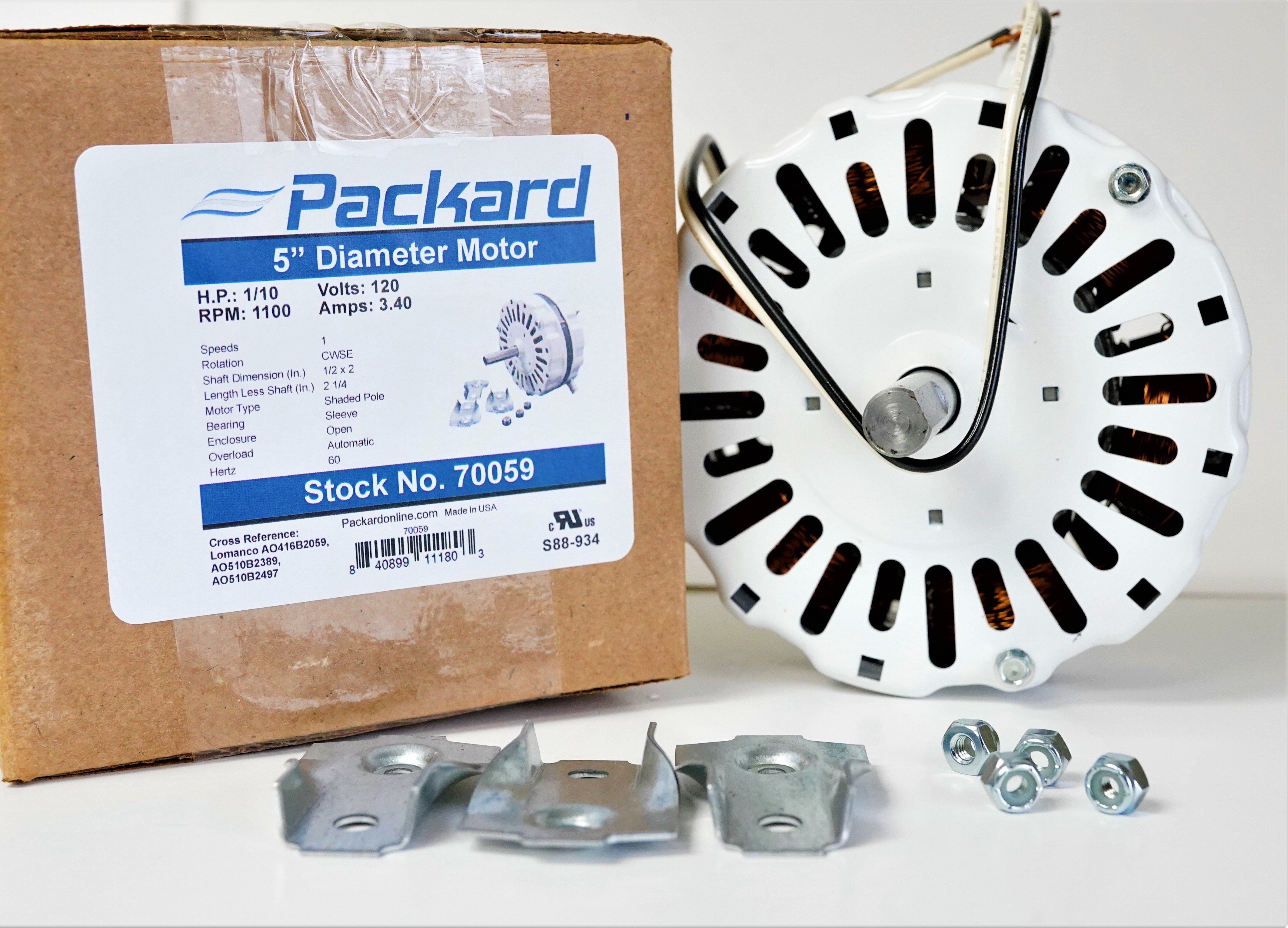 70059 Motor Attic Fan Ventilator 5" Diameter Wing Mount 840899111803 eBay