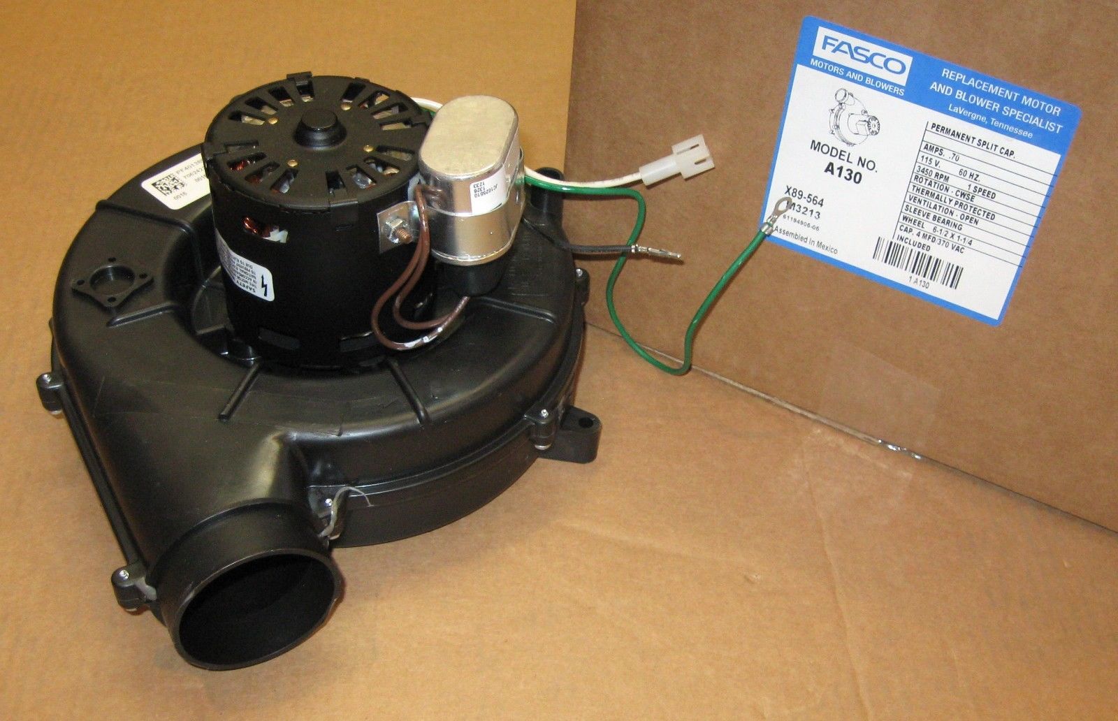 Fasco A130 Furnace Inducer Motor for D330757P035 7062-9064 7062