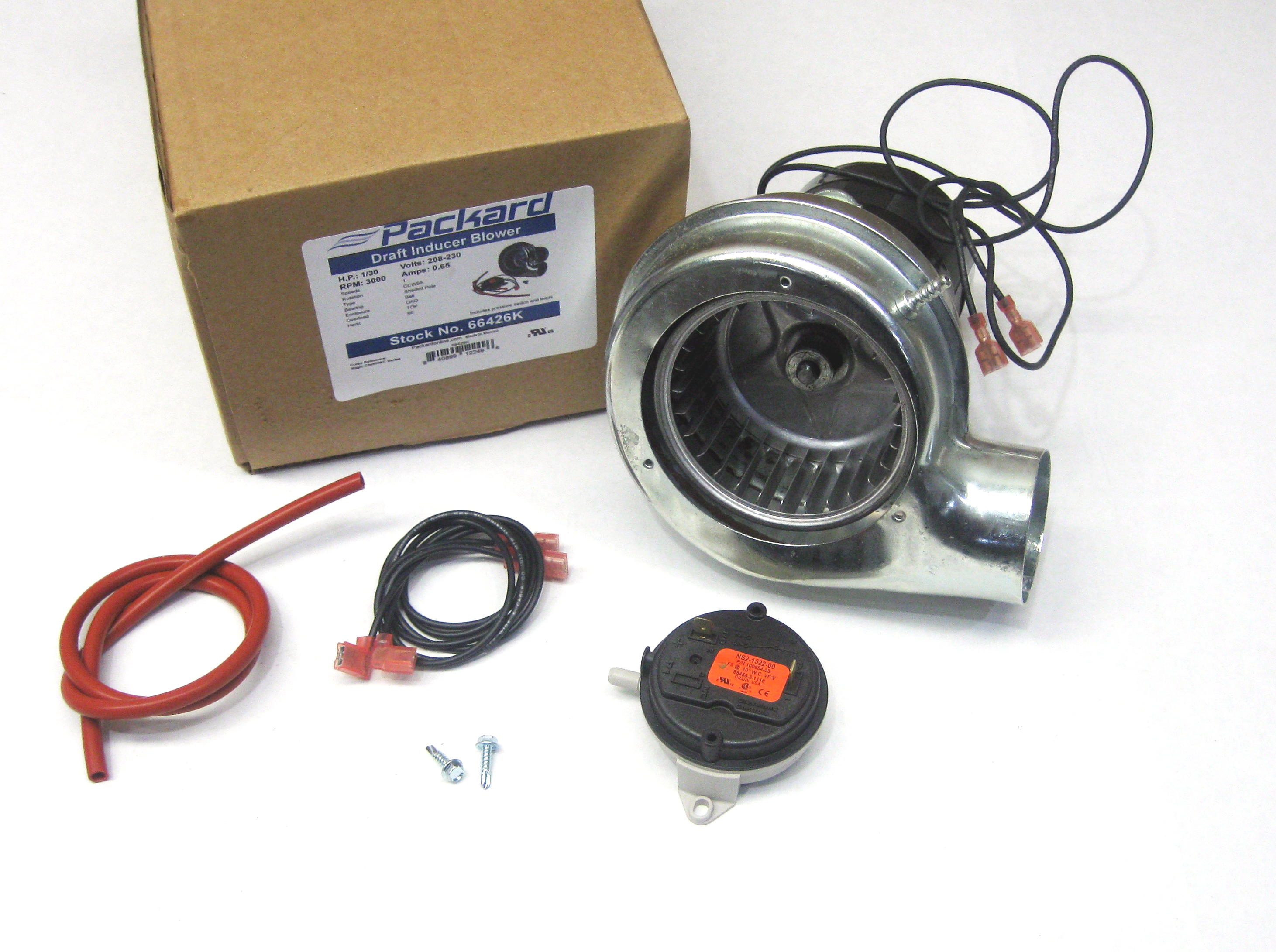 Packard 66426K Furnace Draft Inducer Kit Armstrong Magic Chef