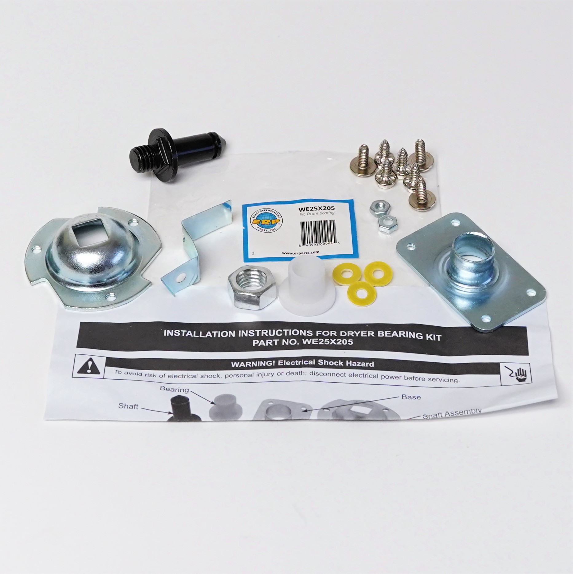WE25X205 per GE Dryer Drum Kit Cuscinetto Posteriore Guaina Kit